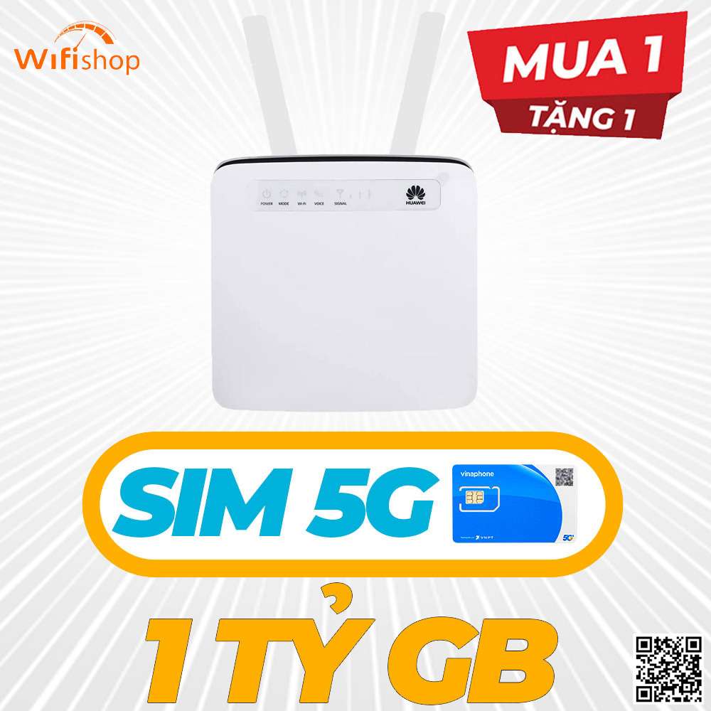 Bộ phát Wifi 4G Huawei E5186s-22A, Cat6 4G+, 300Mbps, kết nối 64 máy