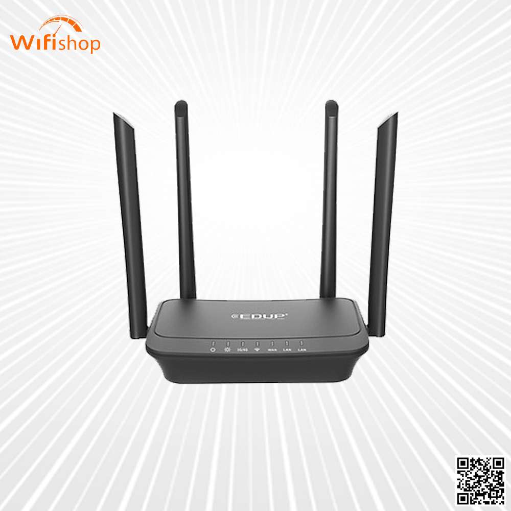 Bộ Phát Wifi 4G Edup R102 Chuẩn N300 tốc độ 300mbps, kết nối 32 máy