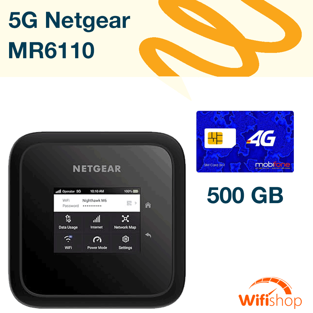 Bộ Phát Wifi 5G Netgear M6 MR6110 tốc độ 3,6 Gbps, kết nối 32 thiết bị cùng lúc