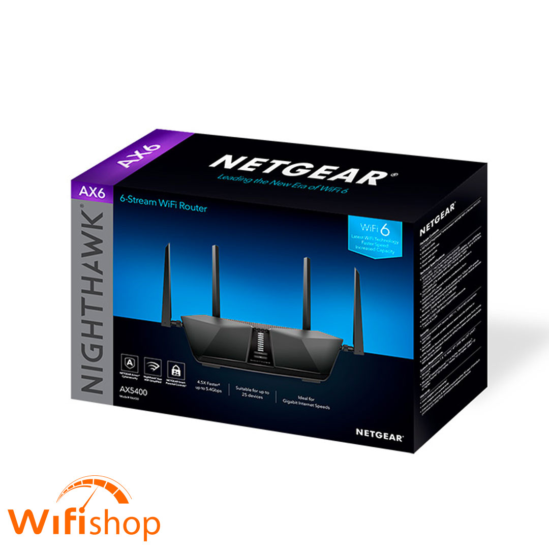 Bộ Phát Wifi Netgear Nighthawk AX5400 RAX50 thế hệ wifi 6