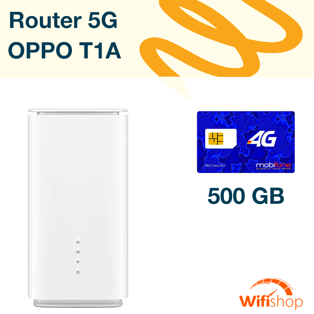 Bộ Phát WiFi 5G OPPO T1a tốc độ 4.1Gbps, kết nối 64 thiết bị